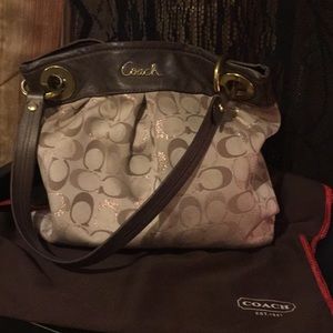 Coach Tote Style Purse with Wallet Bundle
